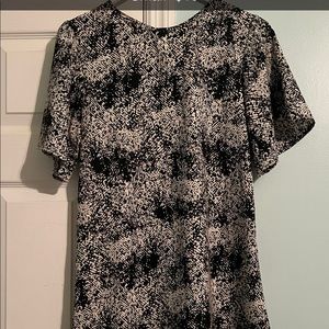 White and black shift dress!